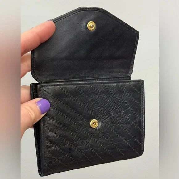 Celine vintage Paris black leather wallet - Picture 3 of 10